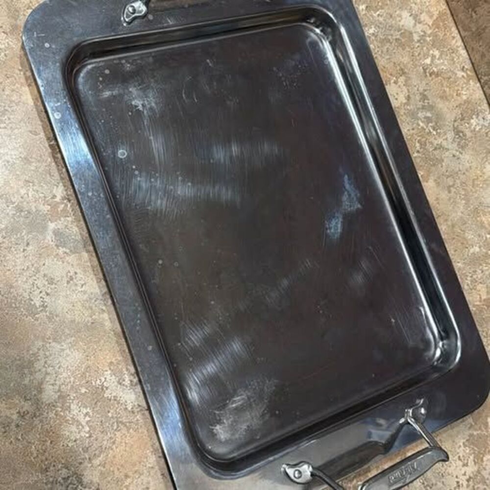All-Clad Stainless Steel Rectangular Serving Tray with Handles